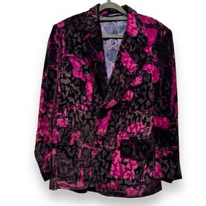 Vintage 60’s 70’s Keswani Tailors Hong Kong Velvet Pattern Blazer